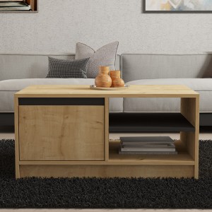 pak-120-000512-3 ΤΡΑΠΕΖΙ ΣΑΛΟΝΙΟΥ NARLI PAKOWORLD ΣΕ OAK ΑΠΟΧΡΩΣΗ 90X60X45ΕΚ