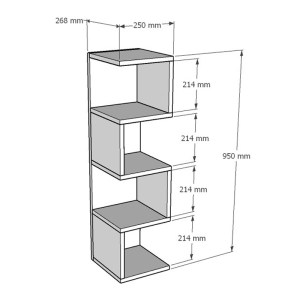 pak-120-000514-5 ΡΑΦΙΕΡΑ ΕΠΙΔΑΠΕΔΙΑ PRATEL PAKOWORLD ΣΕ ΛΕΥΚΗ ΑΠΟΧΡΩΣΗ 25X27X95ΕΚ