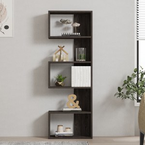 pak-120-000521-2 ΒΙΒΛΙΟΘΗΚΗ CASCADE PAKOWORLD ΣΕ ΣΚΟΥΡΟ ΚΑΡΥΔΙ ΑΠΟΧΡΩΣΗ 51.8X22X150ΕΚ