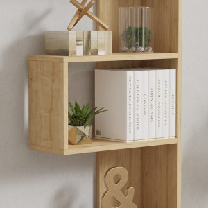 pak-120-000522-3 ΒΙΒΛΙΟΘΗΚΗ CASCADE PAKOWORLD ΣΕ OAK ΑΠΟΧΡΩΣΗ 51.8X22X150ΕΚ