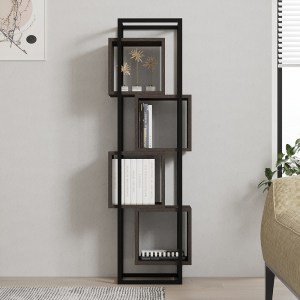 pak-120-000523-2 ΒΙΒΛΙΟΘΗΚΗ GRIDUR PAKOWORLD ΣΕ ΣΚΟΥΡΟ ΚΑΡΥΔΙ ΑΠΟΧΡΩΣΗ 44X29X140ΕΚ