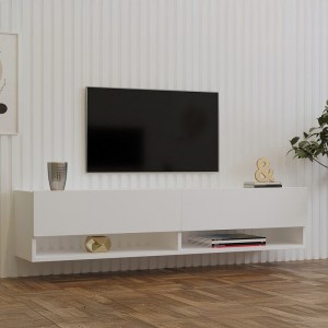 pak-120-000528-1 ΕΠΙΠΛΟ ΤΗΛΕΟΡΑΣΗΣ ΕΠΙΤΟΙΧΙΟ MELOSA PAKOWORLD ΣΕ ΛΕΥΚΗ ΑΠΟΧΡΩΣΗ 141X30X31ΕΚ