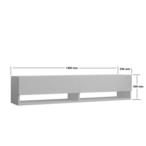 pak-120-000528-4 ΕΠΙΠΛΟ ΤΗΛΕΟΡΑΣΗΣ ΕΠΙΤΟΙΧΙΟ MELOSA PAKOWORLD ΣΕ ΛΕΥΚΗ ΑΠΟΧΡΩΣΗ 141X30X31ΕΚ