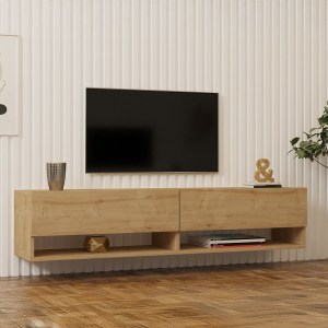 pak-120-000530-1 ΕΠΙΠΛΟ ΤΗΛΕΟΡΑΣΗΣ ΕΠΙΤΟΙΧΙΟ MELOSA PAKOWORLD ΣΕ OAK ΑΠΟΧΡΩΣΗ 141X30X31ΕΚ