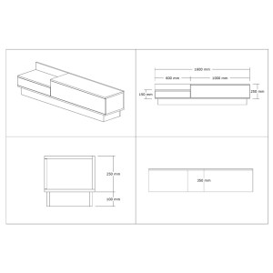 pak-120-000532-5 ΕΠΙΠΛΟ ΤΗΛΕΟΡΑΣΗΣ ECLIPSE PAKOWORLD ΣΕ SONOMA-ΑΝΘΡΑΚΙ ΑΠΟΧΡΩΣΗ 160X35X35ΕΚ