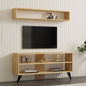 pak-120-000536-1 ΣΥΝΘΕΤΟ ΣΑΛΟΝΙΟΥ PRESTIGE PAKOWORLD ΣΕ OAK ΑΠΟΧΡΩΣΗ 120X29,6X50ΕΚ