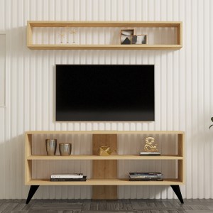 pak-120-000536-2 ΣΥΝΘΕΤΟ ΣΑΛΟΝΙΟΥ PRESTIGE PAKOWORLD ΣΕ OAK ΑΠΟΧΡΩΣΗ 120X29,6X50ΕΚ