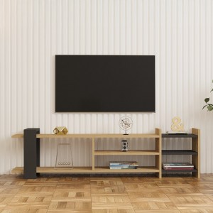 pak-120-000539-3 ΕΠΙΠΛΟ ΤΗΛΕΟΡΑΣΗΣ RINIA PAKOWORLD ΣΕ OAK-ΑΝΘΡΑΚΙ ΑΠΟΧΡΩΣΗ 153,60X26X40ΕΚ