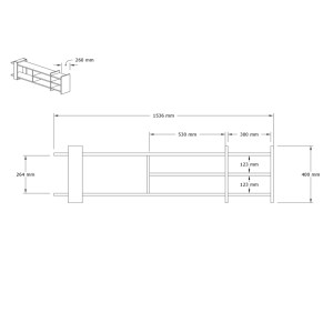 pak-120-000539-5 ΕΠΙΠΛΟ ΤΗΛΕΟΡΑΣΗΣ RINIA PAKOWORLD ΣΕ OAK-ΑΝΘΡΑΚΙ ΑΠΟΧΡΩΣΗ 153,60X26X40ΕΚ