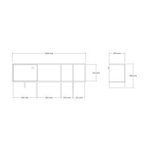 pak-120-000540-5 ΕΠΙΠΛΟ ΤΗΛΕΟΡΑΣΗΣ MUEBLE PAKOWORLD ΣΕ SONOMA ΑΠΟΧΡΩΣΗ 140X29X45ΕΚ
