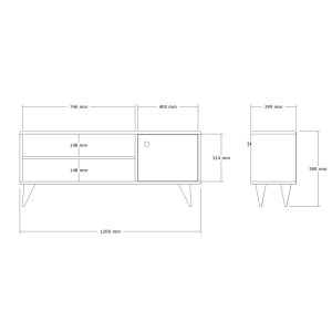 pak-120-000541-5 ΕΠΙΠΛΟ ΤΗΛΕΟΡΑΣΗΣ WISON PAKOWORLD ΣΕ SONOMA ΑΠΟΧΡΩΣΗ 120X29X50ΕΚ