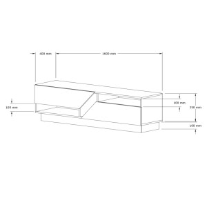pak-120-000543-4 ΕΠΙΠΛΟ ΤΗΛΕΟΡΑΣΗΣ COGO PAKOWORLD ΣΕ ΟΨΗ ΤΡΑΒΕΡΤΙΝΑΣ 160X40X45ΕΚ