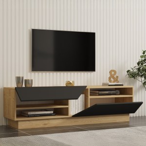 pak-120-000544-2 ΕΠΙΠΛΟ ΤΗΛΕΟΡΑΣΗΣ COGO PAKOWORLD ΣΕ OAK- ΑΝΘΡΑΚΙ ΑΠΟΧΡΩΣΗ 160X40X45ΕΚ