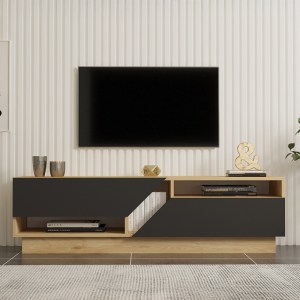 pak-120-000544-3 ΕΠΙΠΛΟ ΤΗΛΕΟΡΑΣΗΣ COGO PAKOWORLD ΣΕ OAK- ΑΝΘΡΑΚΙ ΑΠΟΧΡΩΣΗ 160X40X45ΕΚ