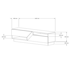 pak-120-000544-5 ΕΠΙΠΛΟ ΤΗΛΕΟΡΑΣΗΣ COGO PAKOWORLD ΣΕ OAK- ΑΝΘΡΑΚΙ ΑΠΟΧΡΩΣΗ 160X40X45ΕΚ