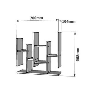 pak-120-000556-2 ΡΑΦΙΕΡΑ ΤΟΙΧΟΥ BEMBA PAKOWORLD ΣΕ ΚΑΡΥΔΙ ΑΠΟΧΡΩΣΗ 70X19,6X68,8ΕΚ