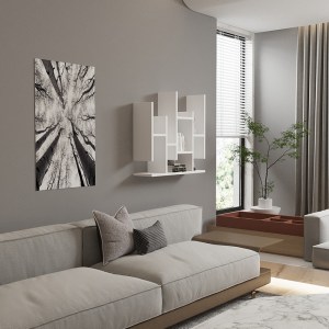 pak-120-000557-1 ΡΑΦΙΕΡΑ ΤΟΙΧΟΥ BEMBA PAKOWORLD ΣΕ ΛΕΥΚΗ ΑΠΟΧΡΩΣΗ 70X19,6X68,8ΕΚ