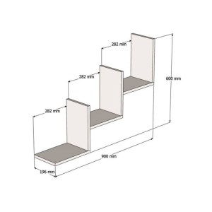 pak-120-000558-2 ΡΑΦΙΕΡΑ ΤΟΙΧΟΥ MAUER PAKOWORLD ΣΕ ΑΝΘΡΑΚΙ ΑΠΟΧΡΩΣΗ 90X19,6X60ΕΚ