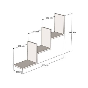 pak-120-000559-2 ΡΑΦΙΕΡΑ ΤΟΙΧΟΥ MAUER PAKOWORLD ΣΕ ΚΑΡΥΔΙ ΑΠΟΧΡΩΣΗ 90X19,6X60ΕΚ