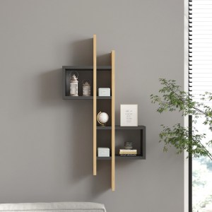 pak-120-000567-1 ΡΑΦΙΕΡΑ ΤΟΙΧΟΥ GAREL PAKOWORLD ΣΕ OAK-ΑΝΘΡΑΚΙ ΑΠΟΧΡΩΣΗ 53,8X19,6X108ΕΚ