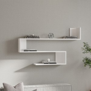 pak-120-000571 ΡΑΦΙΕΡΑ ΤΟΙΧΟΥ ZETA PAKOWORLD ΣΕ ΛΕΥΚΗ ΑΠΟΧΡΩΣΗ 120X20X71ΕΚ