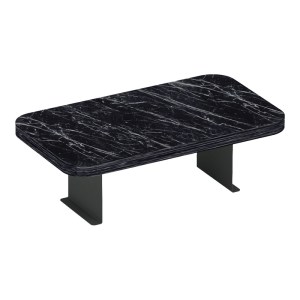 pak-120-000582 ΒΟΗΘΗΤΙΚΟ ΤΡΑΠΕΖΑΚΙ LINEA I PAKOWORLD ΣΕ ΜΑΥΡΗ ΟΨΗ ΜΑΡΜΑΡΟΥ  ΜΕ ΜΑΥΡΑ ΜΕΤΑΛΛΙΚΑ ΠΟΔΙΑ 20X35X10ΕΚ