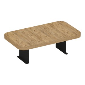 pak-120-000583 ΒΟΗΘΗΤΙΚΟ ΤΡΑΠΕΖΑΚΙ LINEA I PAKOWORLD ΣΕ SONOMA ΜΕ ΜΑΥΡΑ ΜΕΤΑΛΛΙΚΑ ΠΟΔΙΑ 20X35X10ΕΚ