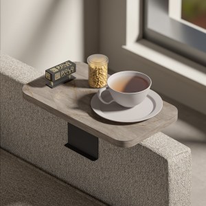 pak-120-000585-1 ΒΟΗΘΗΤΙΚΟ ΤΡΑΠΕΖΑΚΙ LINEA I PAKOWORLD ΣΕ ΑΝΘΡΑΚΙ ΟΨΗ ΜΑΡΜΑΡΟΥ  ΜΕ ΜΑΥΡΑ ΜΕΤΑΛΛΙΚΑ ΠΟΔΙΑ 20X35X10ΕΚ
