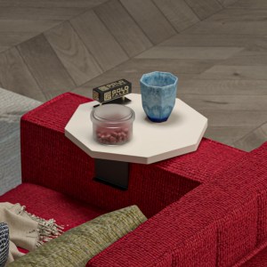 pak-120-000587-1 ΒΟΗΘΗΤΙΚΟ ΤΡΑΠΕΖΑΚΙ LINEA PAKOWORLD ΣΕ ΑΠΟΧΡΩΣΗ ΚΡΕΜΑ ΜΕ ΜΑΥΡΑ ΜΕΤΑΛΛΙΚΑ ΠΟΔΙΑ Φ34X10ΕΚ