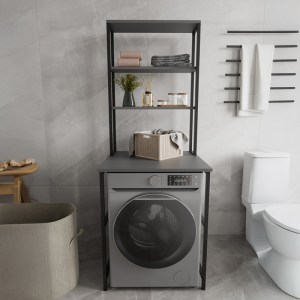 pak-120-000598-1 ΕΠΙΠΛΟ ΠΛΥΝΤΗΡΙΟΥ KYLIE PAKOWORLD ΜΕΤΑΛΛΟ ΜΑΥΡΟ ΣΕ ΑΝΘΡΑΚΙ ΑΠΟΧΡΩΣΗ 60X60X180ΕΚ