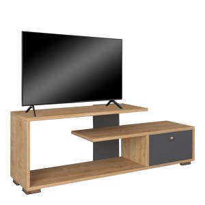 pak-120-000599 ΕΠΙΠΛΟ ΤΗΛΕΟΡΑΣΗΣ ΒOTAN PAKOWORLD ΣΕ ΑΝΘΡΑΚΙ-OAK ΑΠΟΧΡΩΣΗ 120X30X42ΕΚ