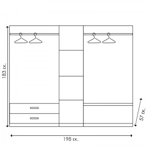 pak-123-000024-3 ΝΤΟΥΛΑΠΑ ΡΟΥΧΩΝ ΠΕΝΤΑΦΥΛΛΗ OLYMPUS ΧΡΩΜΑ CASTILLO-TORO 198X57X183ΕΚ