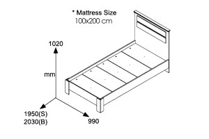 pak-123-000049-5 ΚΡΕΒΑΤΙ ΜΟΝΟ OLYMPUS ΣΕ ΧΡΩΜΑ WENGE 100X200ΕΚ