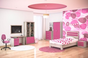 pak-123-000079-1 ΣΥΡΤΑΡΙΕΡΑ ΠΑΙΔΙΚΗ LOONEY ΜΕ 4 ΣΥΡΤΑΡΙΑ ΧΡΩΜΑ CASTILLO-ΡΟΖ 80X40X95ΕΚ