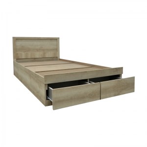 pak-123-000207-3 ΚΡΕΒΑΤΙ ΜΟΝΟ NALOS PAKOWORLD ΜΕ ΣΥΡΤΑΡΙ CASTILLO-OAK 100X200ΕΚ