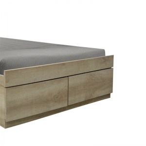 pak-123-000207-4 ΚΡΕΒΑΤΙ ΜΟΝΟ NALOS PAKOWORLD ΜΕ ΣΥΡΤΑΡΙ CASTILLO-OAK 100X200ΕΚ