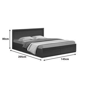 pak-123-000242-6 ΚΡΕΒΑΤΙ OLYMPUS PAKOWORLD ΜΕ ΣΥΡΤΑΡΙ ΣΕ WENGE ΑΠΟΧΡΩΣΗ 140X200ΕΚ