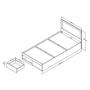 pak-123-000244-5 ΚΡΕΒΑΤΙ OLYMPUS PAKOWORLD ΜΕ ΣΥΡΤΑΡΙ ΣΕ WENGE ΑΠΟΧΡΩΣΗ 100X200ΕΚ