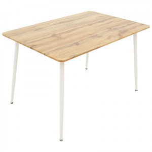 pak-127-000139-2 ΤΡΑΠΕΖΙ CUBA PAKOWORLD MDF SONOMA-ΛΕΥΚΟ 120X80X75ΕΚ