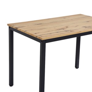 pak-127-000178-2 ΤΡΑΠΕΖΙ WITTE PAKOWORLD MDF/METAL ΣΕ SONOMA ΑΠΟΧΡΩΣΗ ΜΕ ΛΕΥΚΟ ΠΟΔΙ 110X70X76ΕΚ