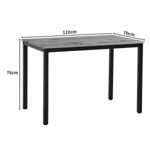 pak-127-000178-5 ΤΡΑΠΕΖΙ WITTE PAKOWORLD MDF/METAL ΣΕ SONOMA ΑΠΟΧΡΩΣΗ ΜΕ ΛΕΥΚΟ ΠΟΔΙ 110X70X76ΕΚ