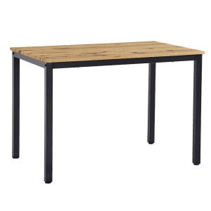 pak-127-000178 ΤΡΑΠΕΖΙ WITTE PAKOWORLD MDF/METAL ΣΕ SONOMA ΑΠΟΧΡΩΣΗ ΜΕ ΛΕΥΚΟ ΠΟΔΙ 110X70X76ΕΚ