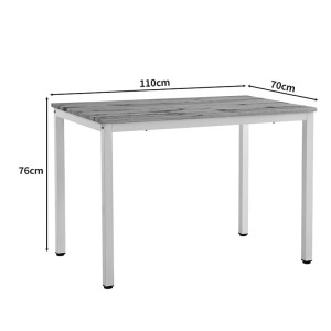 pak-127-000179-5 ΤΡΑΠΕΖΙ WITTE PAKOWORLD MDF/METAL ΣΕ SONOMA ΑΠΟΧΡΩΣΗ ΜΕ ΜΑΥΡΟ ΠΟΔΙ 110X70X76ΕΚ