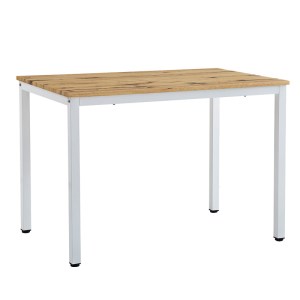 pak-127-000179 ΤΡΑΠΕΖΙ WITTE PAKOWORLD MDF/METAL ΣΕ SONOMA ΑΠΟΧΡΩΣΗ ΜΕ ΜΑΥΡΟ ΠΟΔΙ 110X70X76ΕΚ