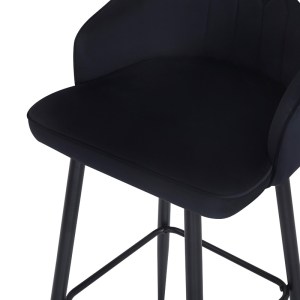 pak-127-000184-4 ΣΚΑΜΠΟ ΜΠΑΡ VELVA PAKOWORLD ΒΕΛΟΥΔΟ ΣΕ ΜΑΥΡΗ ΑΠΟΧΡΩΣΗ 49X63X102ΕΚ