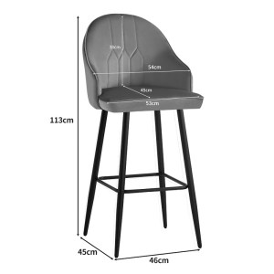 pak-127-000185-7 ΣΚΑΜΠΟ ΜΠΑΡ VELVA PAKOWORLD ΒΕΛΟΥΔΟ ΣΕ ΣΑΠΙΟ ΜΗΛΟ ΑΠΟΧΡΩΣΗ 49X63X102ΕΚ