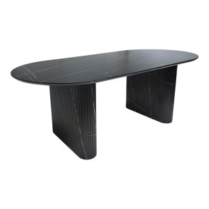 pak-127-000188 ΤΡΑΠΕΖΙ NEMBOU PAKOWORLD MDF ΣΕ ΑΠΟΧΡΩΣΗ ΜΑΥΡΟΥ ΜΑΡΜΑΡΟΥ 210X100X76ΕΚ