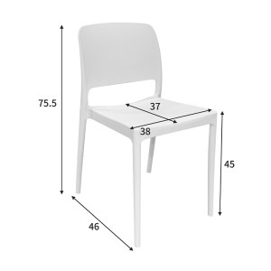 pak-127-000189-8 ΚΑΡΕΚΛΑ FENXY PAKOWORLD PP ΣΕ ΛΕΥΚΗ ΑΠΟΧΡΩΣΗ 38X42X77ΕΚ