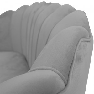 pak-128-000005-2 ΚΑΝΑΠΕΣ 2ΘΕΣΙΟΣ DAIMON PAKOWORLD ΒΕΛΟΥΔΟ ΓΚΡΙ 134X70X77ΕΚ