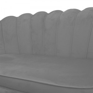 pak-128-000005-4 ΚΑΝΑΠΕΣ 2ΘΕΣΙΟΣ DAIMON PAKOWORLD ΒΕΛΟΥΔΟ ΓΚΡΙ 134X70X77ΕΚ